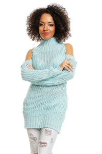 Hard-knitted jumper model 84347 PeeKaBoo