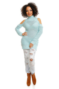 Hard-knitted jumper model 84347 PeeKaBoo