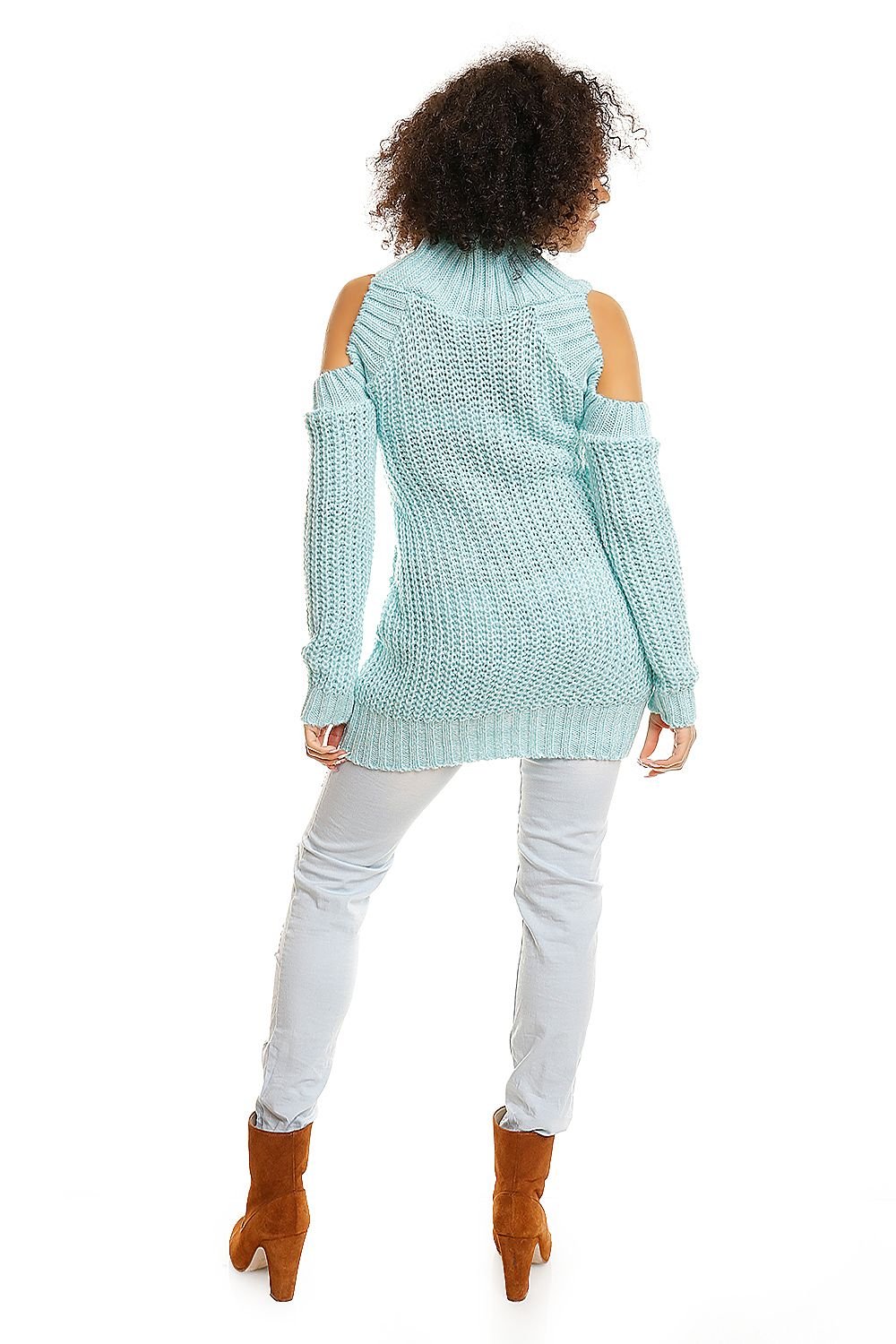 Hard-knitted jumper model 84347 PeeKaBoo