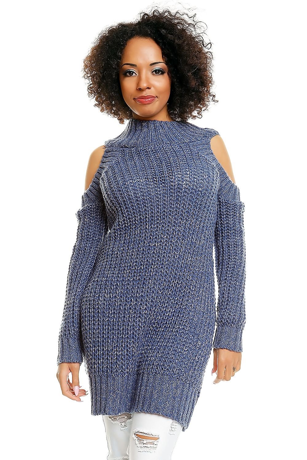 Hard-knitted jumper model 84347 PeeKaBoo