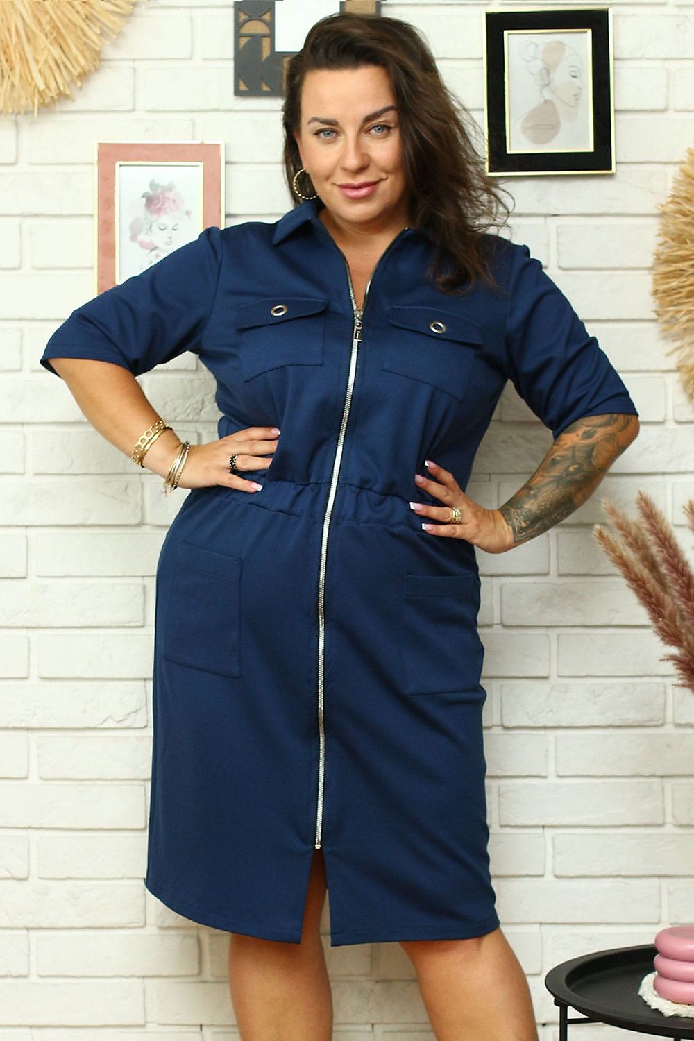 Plus size dress model 176829 Karko