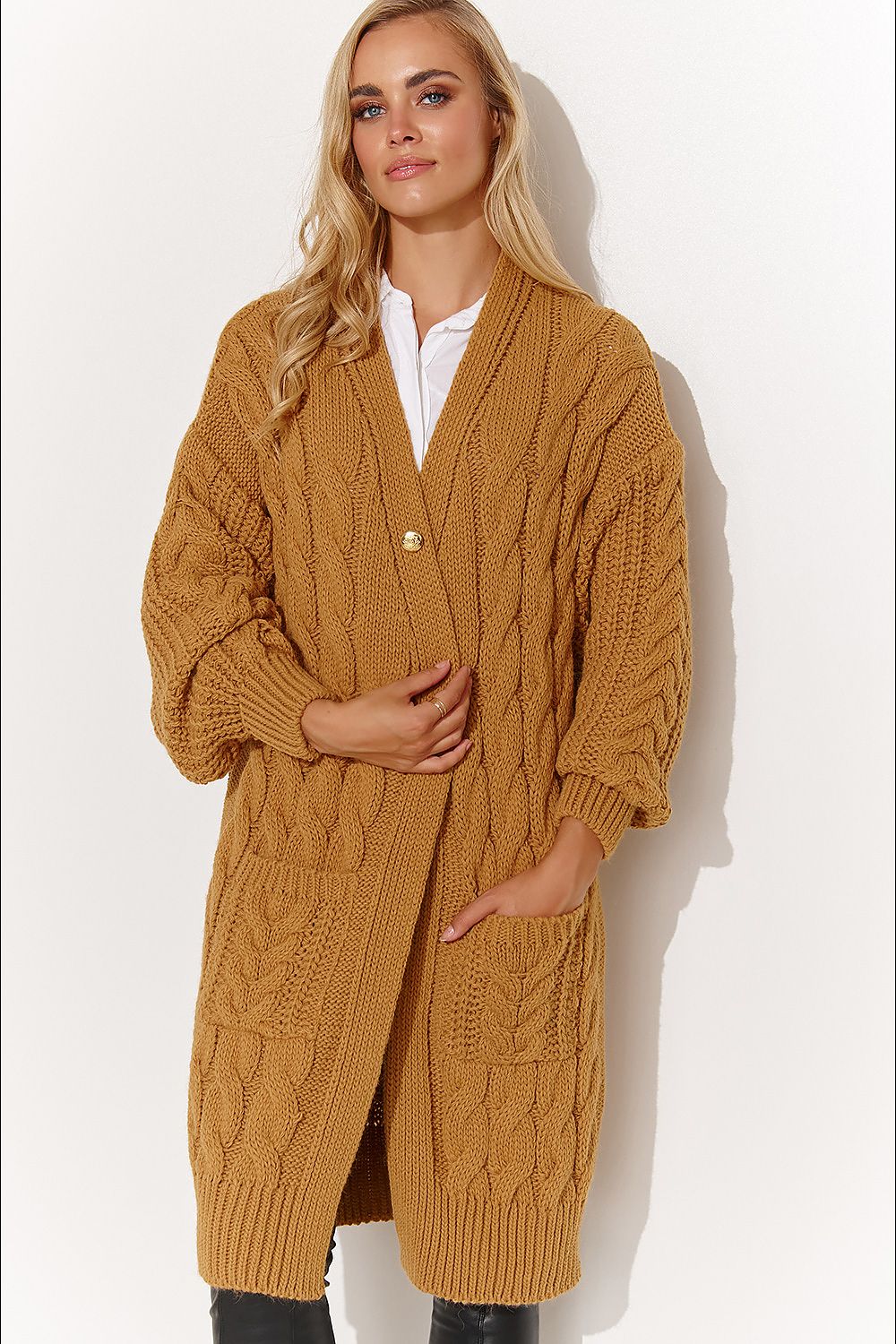 Cardigan model 184394 Makadamia