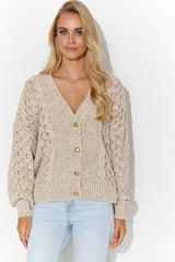 Cardigan model 185223 Makadamia