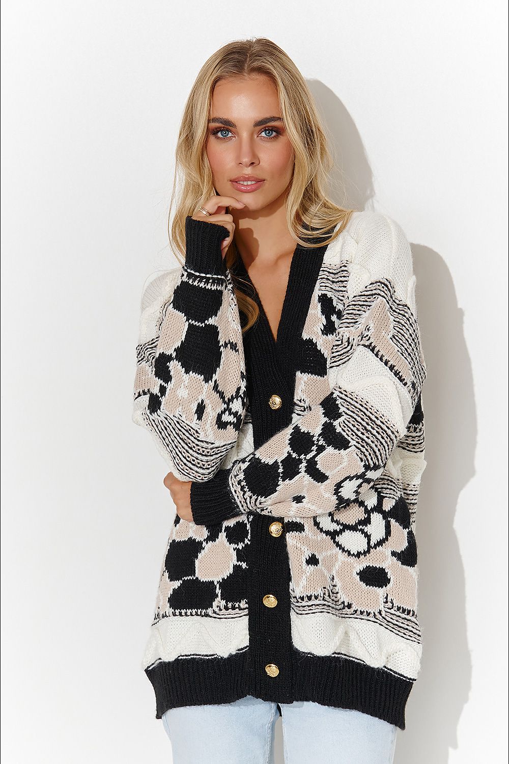 Cardigan model 185513 Makadamia